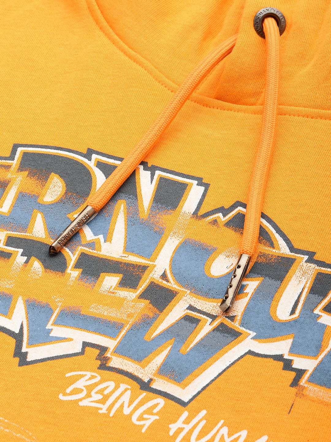 Being Human Brand Logo Printed Hooded Sweatshirt