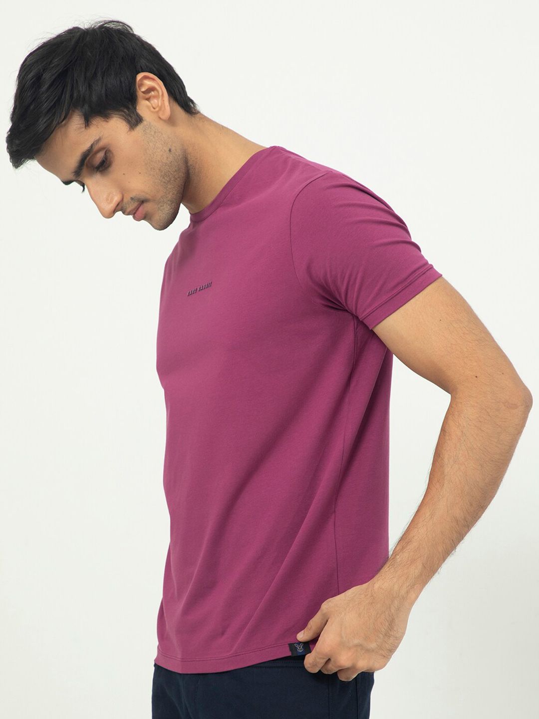 RARE RABBIT Men Rings-4 Slim Fit Solid Polo Collar T-Shirt