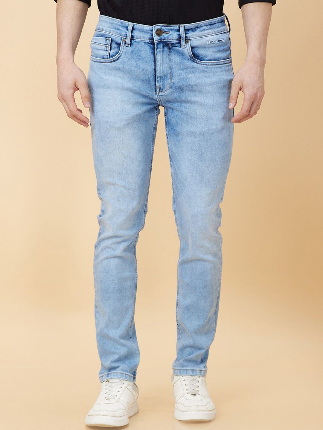 Being Human Men Skinny Fit Light Fade Jeans