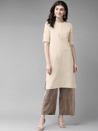 W Women Solid Straight Kurta