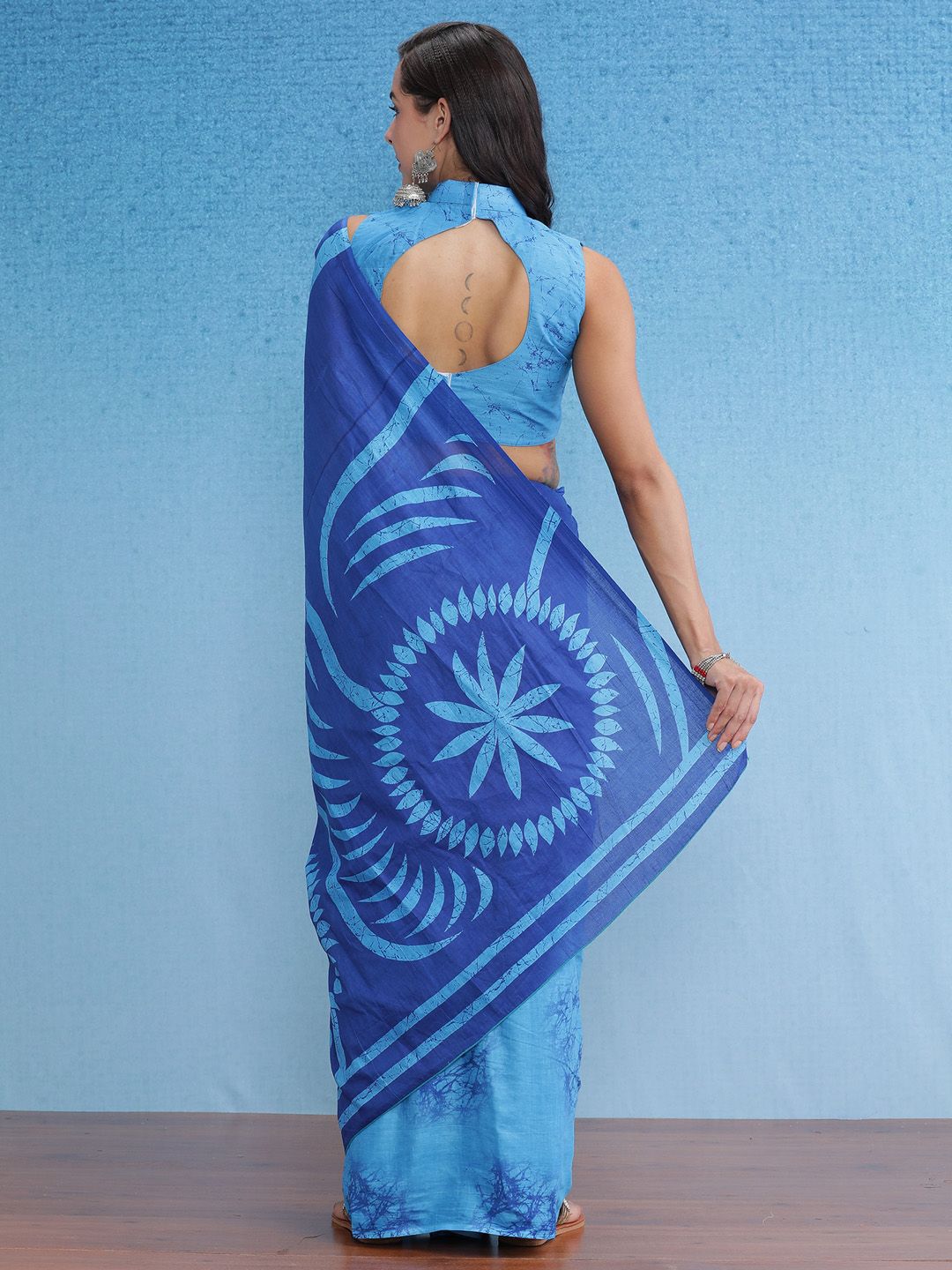 Saree mall Poly Cotton Bagh Sarees