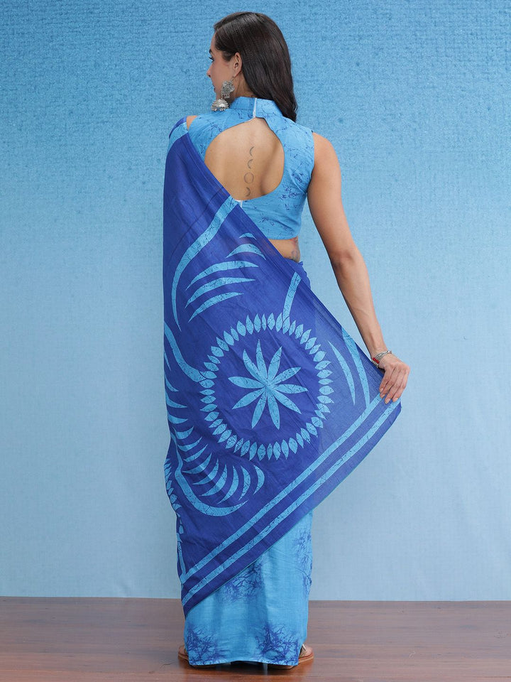 Saree mall Poly Cotton Bagh Sarees