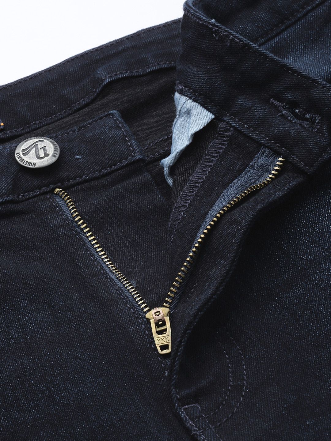 The Indian Garage Co Men Slim Fit Mildly Distressed Stretchable Jeans