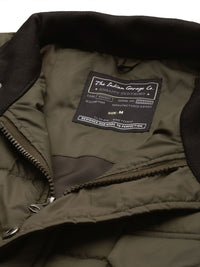 The Indian Garage Co Men Zip-Front Puffer Jacket with Flap-Button Pockets