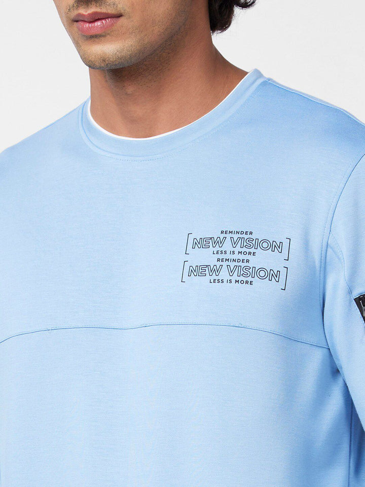 SPYKAR Typography Printed Round Neck Cotton Sweatshirt