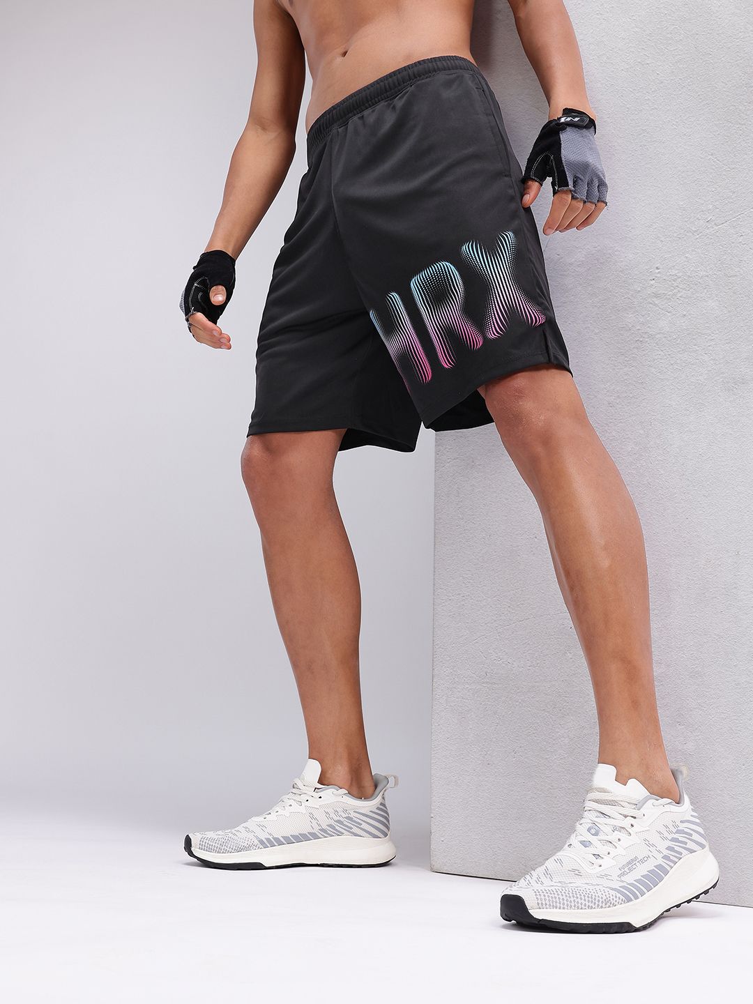 HRX by Hrithik Roshan Men Printed Rapid-Dry Training Sports Shorts