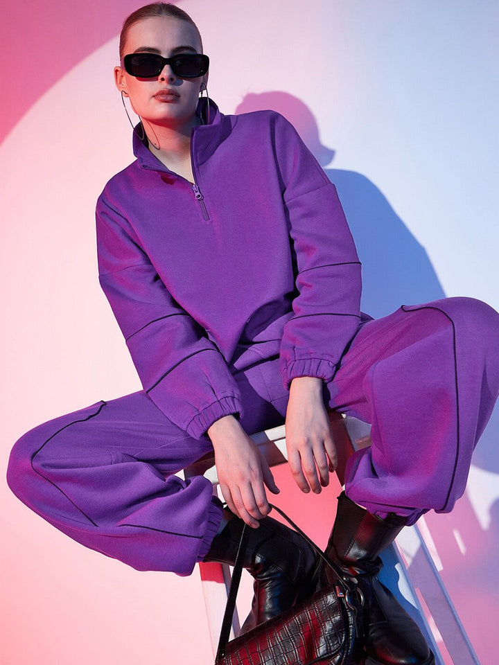 STREET 9 Women Purple Loose Fit Joggers