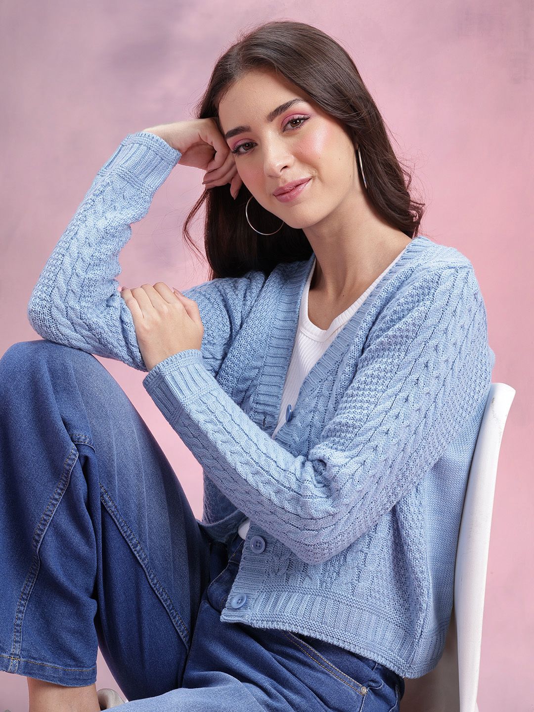 DressBerry Cable Knit Cardigan