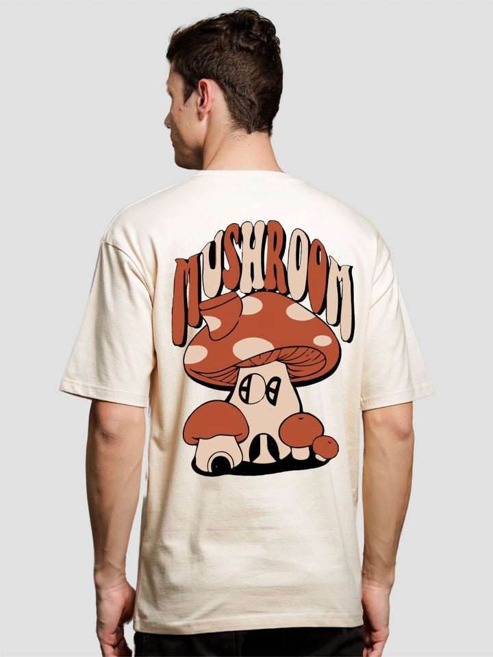 ADRO Lelaki Typography Drop-Shoulder Lengan Poket T-shirt