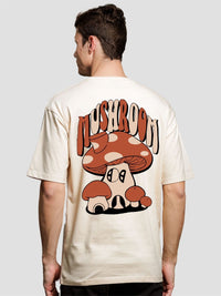 ADRO Lelaki Typography Drop-Shoulder Lengan Poket T-shirt