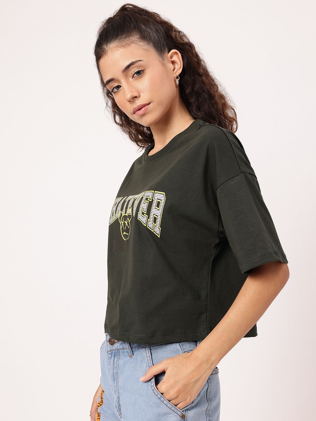 DressBerry Typo Treat Drop-Shoulder Boxy T-shirt