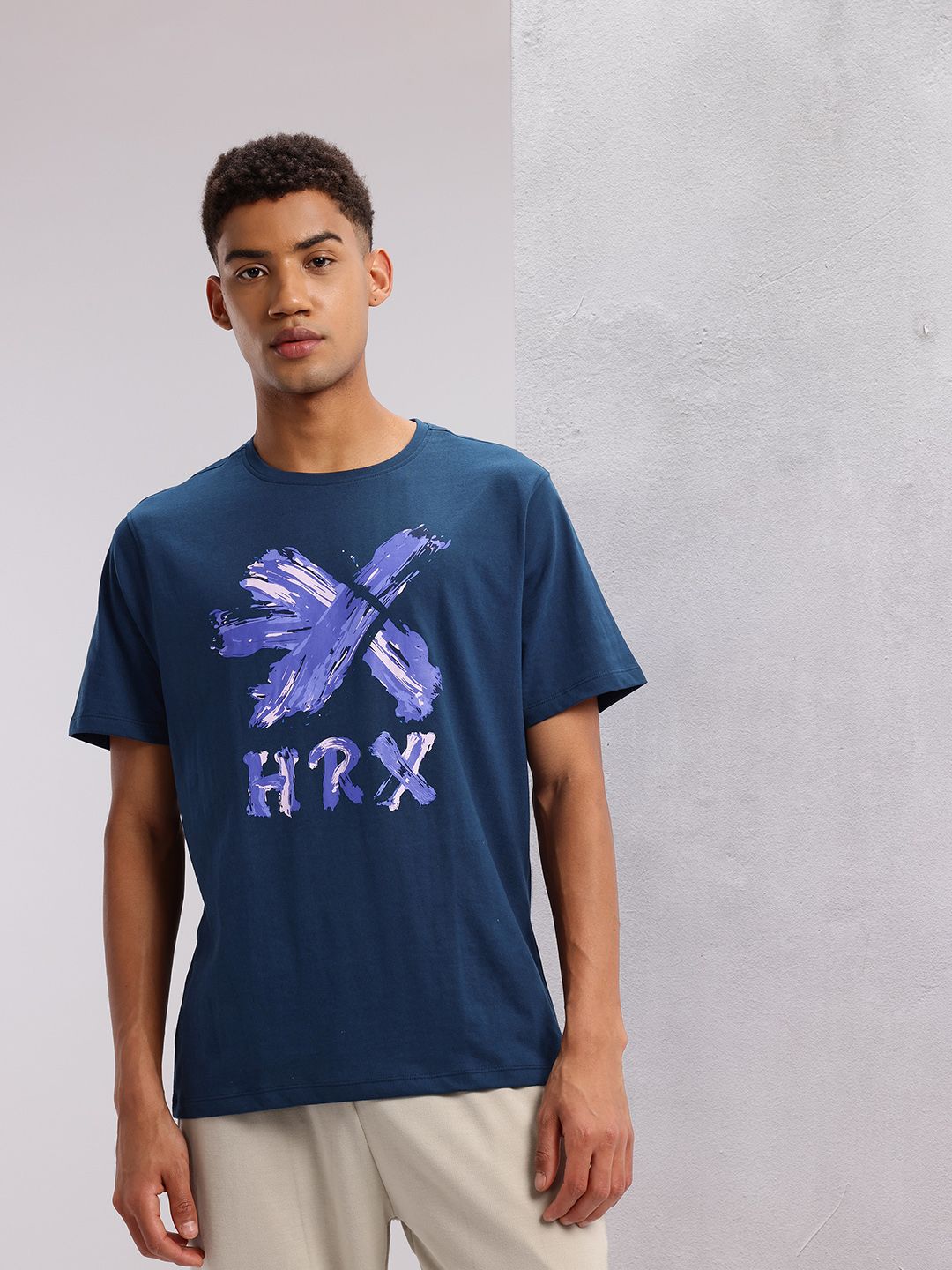 HRX by Hrithik Roshan Brand Logo Printed Lifestyle T-shirt