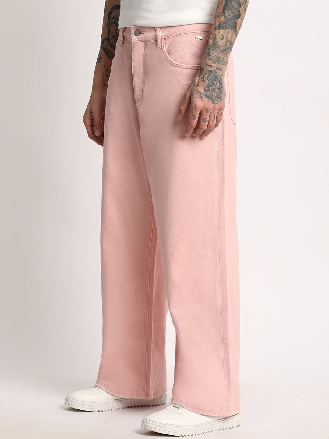 THE BEAR HOUSE Men Straight Fit Clean Look Pure Cotton Jeans