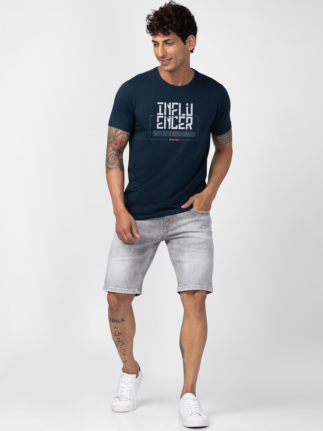 SPYKAR Men Typography Printed Cotton T-shirt