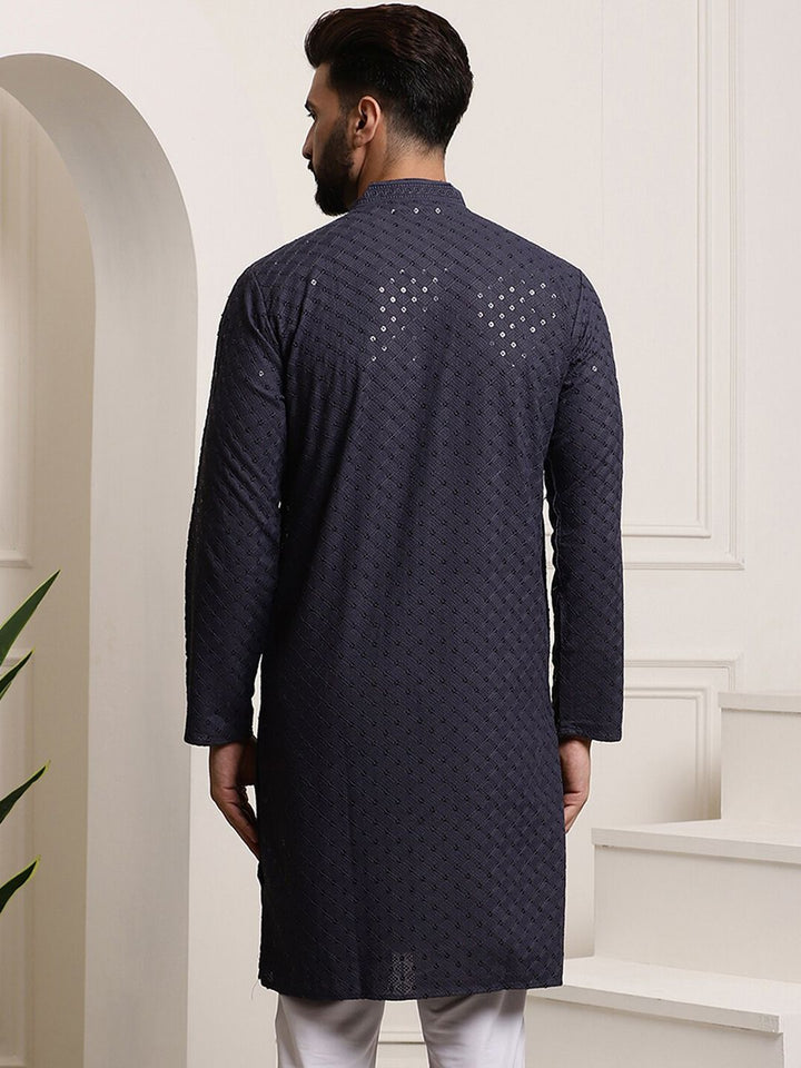 SOJANYA Sequin Embellished Pure Cotton Kurta