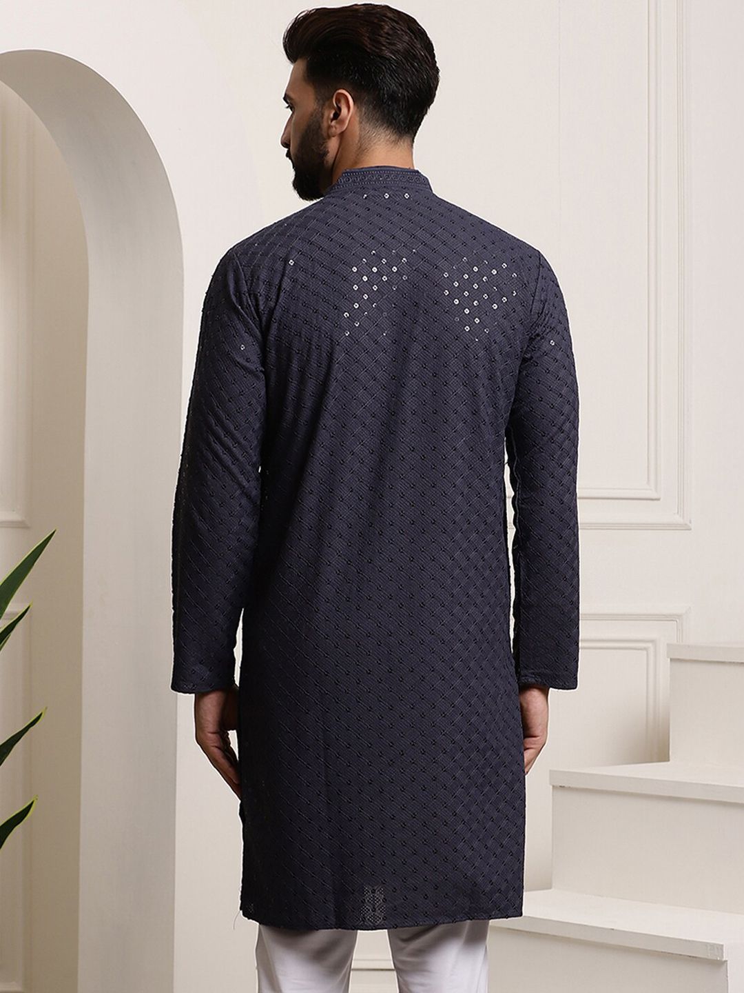 SOJANYA Sequin Embellished Pure Cotton Kurta