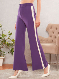 SASSAFRAS worklyf Women High-Rise Easy Wash Flared Parallel Trousers
