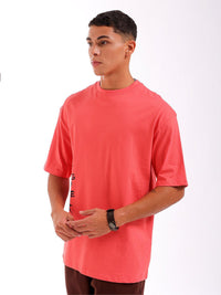 The Indian Garage Co Men Back Printed Boxy Oversized Round Neck T-shirt