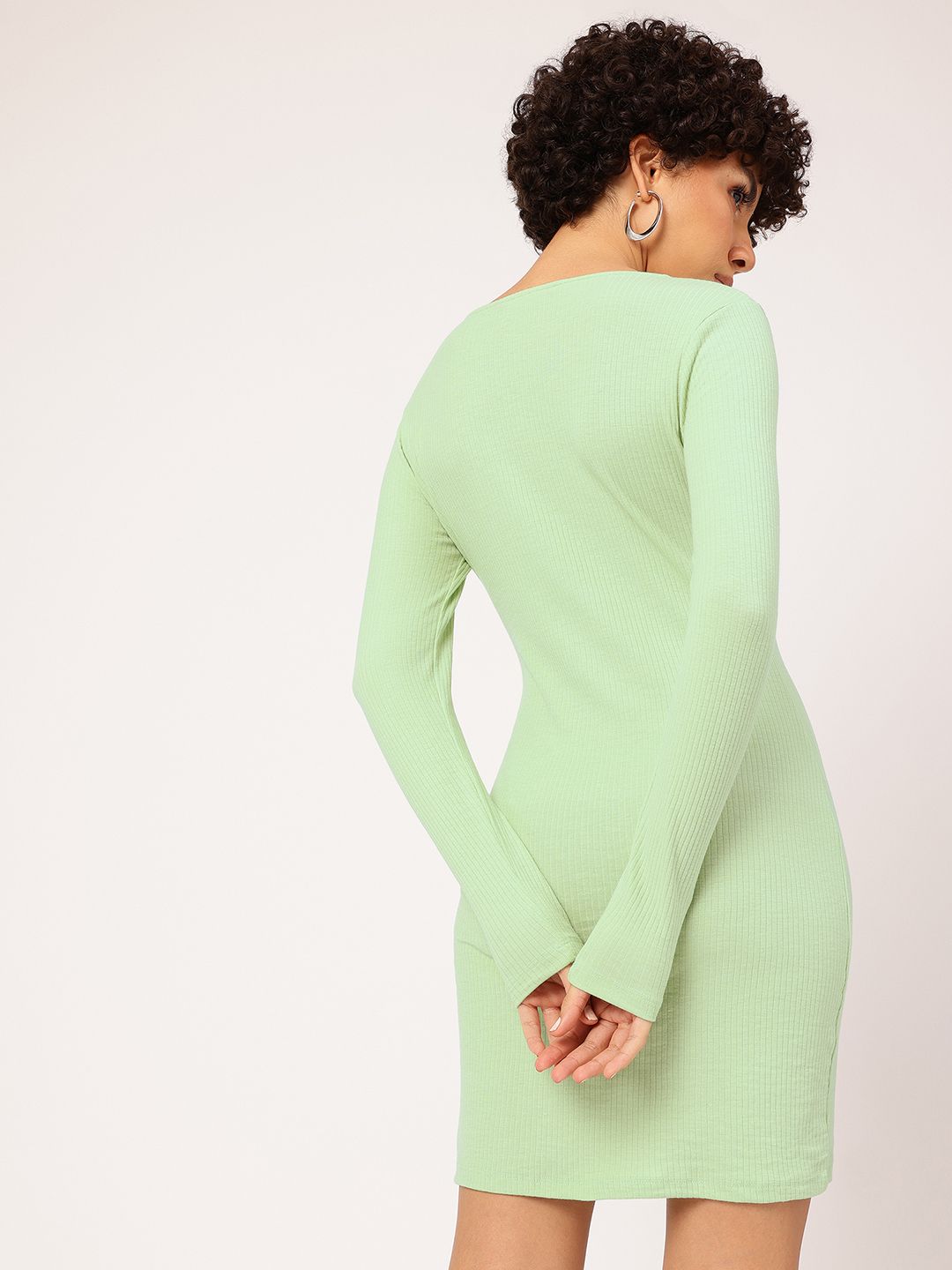 DressBerry Knitted Knockout Twist & Turn Wrap Style Mini Dress