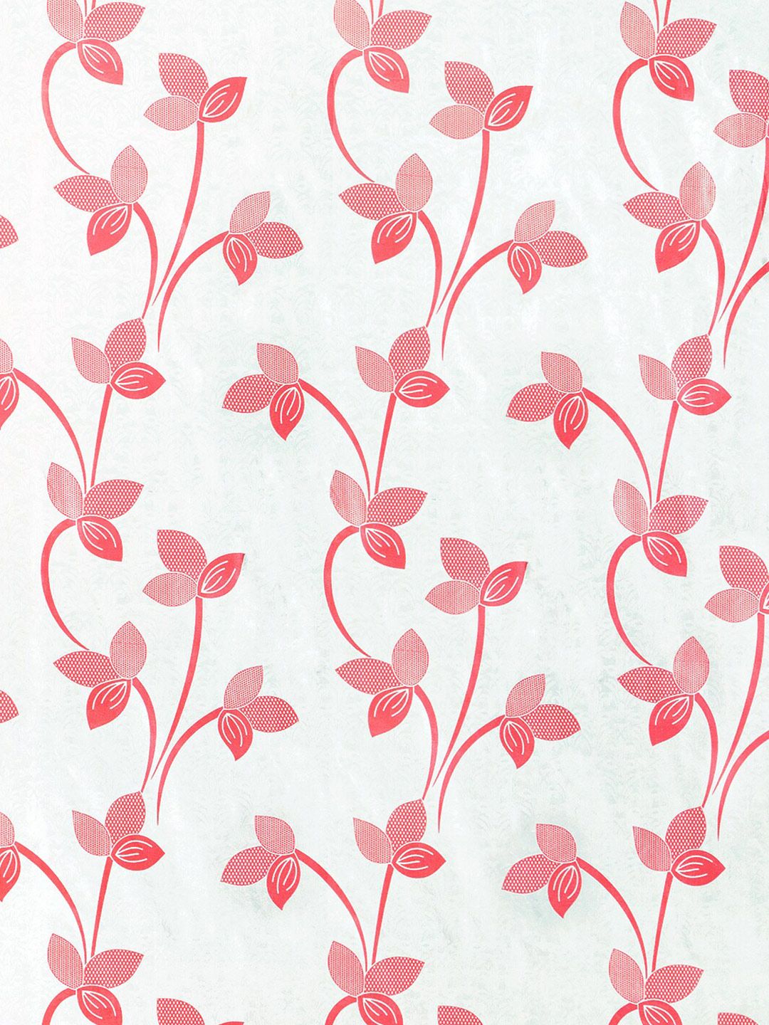 Story@home Nature White & Red 2 Pieces Ethnic Motifs Printed Window Curtains