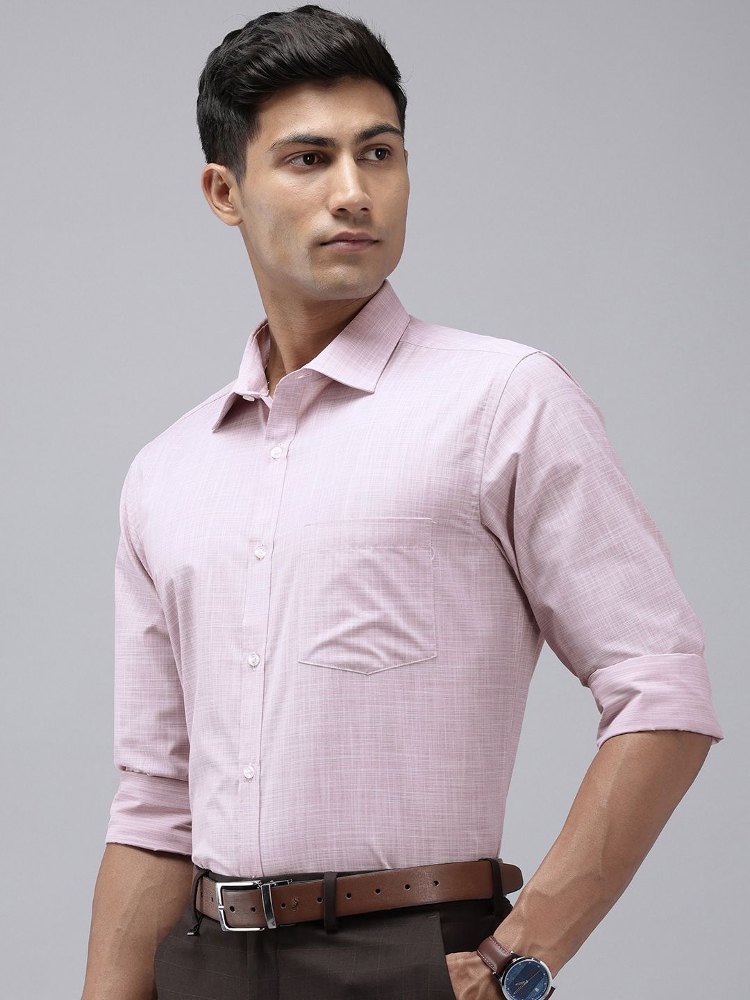 Park Avenue Textured Slim Fit Work Formal Shirt