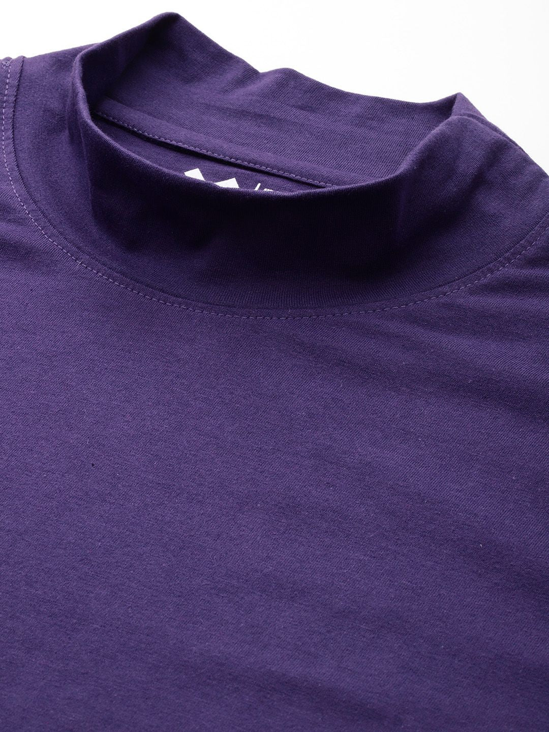 HRX by Hrithik Roshan High Neck Drop-Shoulder Sleeves T-Shirt