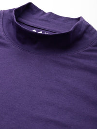 HRX by Hrithik Roshan High Neck Drop-Shoulder Sleeves T-Shirt