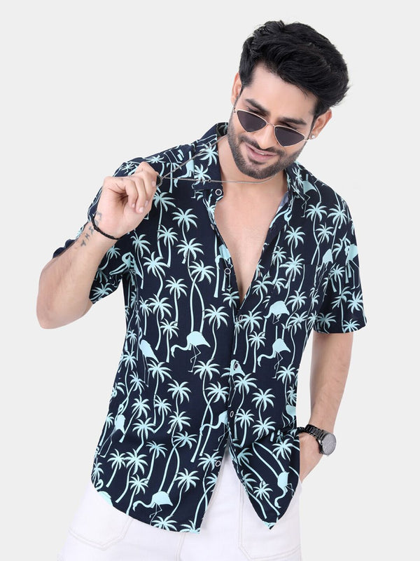 VASTRADO Classic Slim Fit Floral Printed Casual Shirt