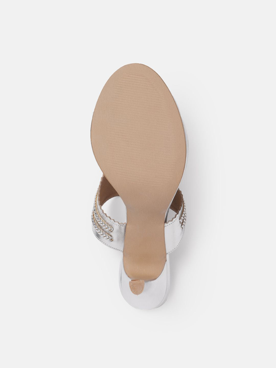 House of Pataudi Open Toe Woven Design Slim Heels
