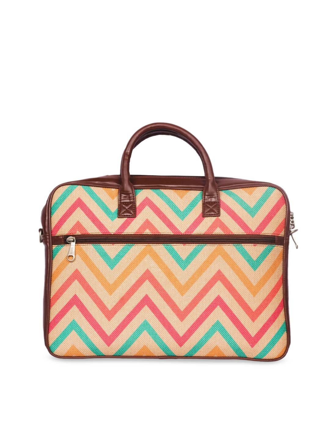 ZOUK Unisex Multicoloured Printed Vegan Leather 16 Inch  Laptop Bag