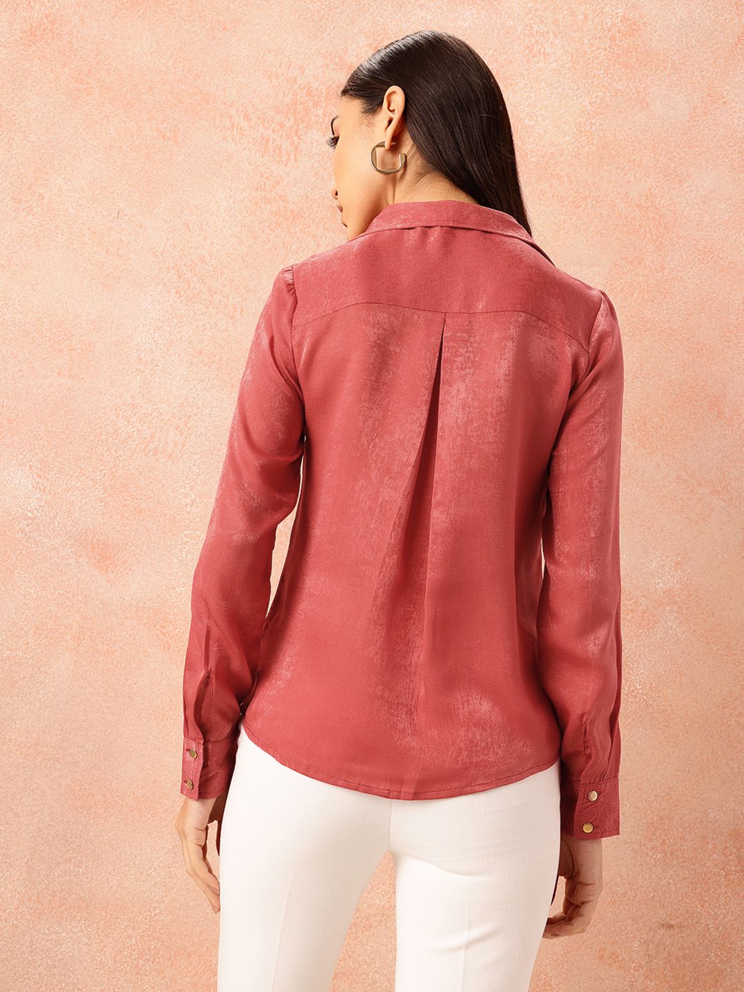 all about you Satin-Finish Regular Fit Casual Shirt
