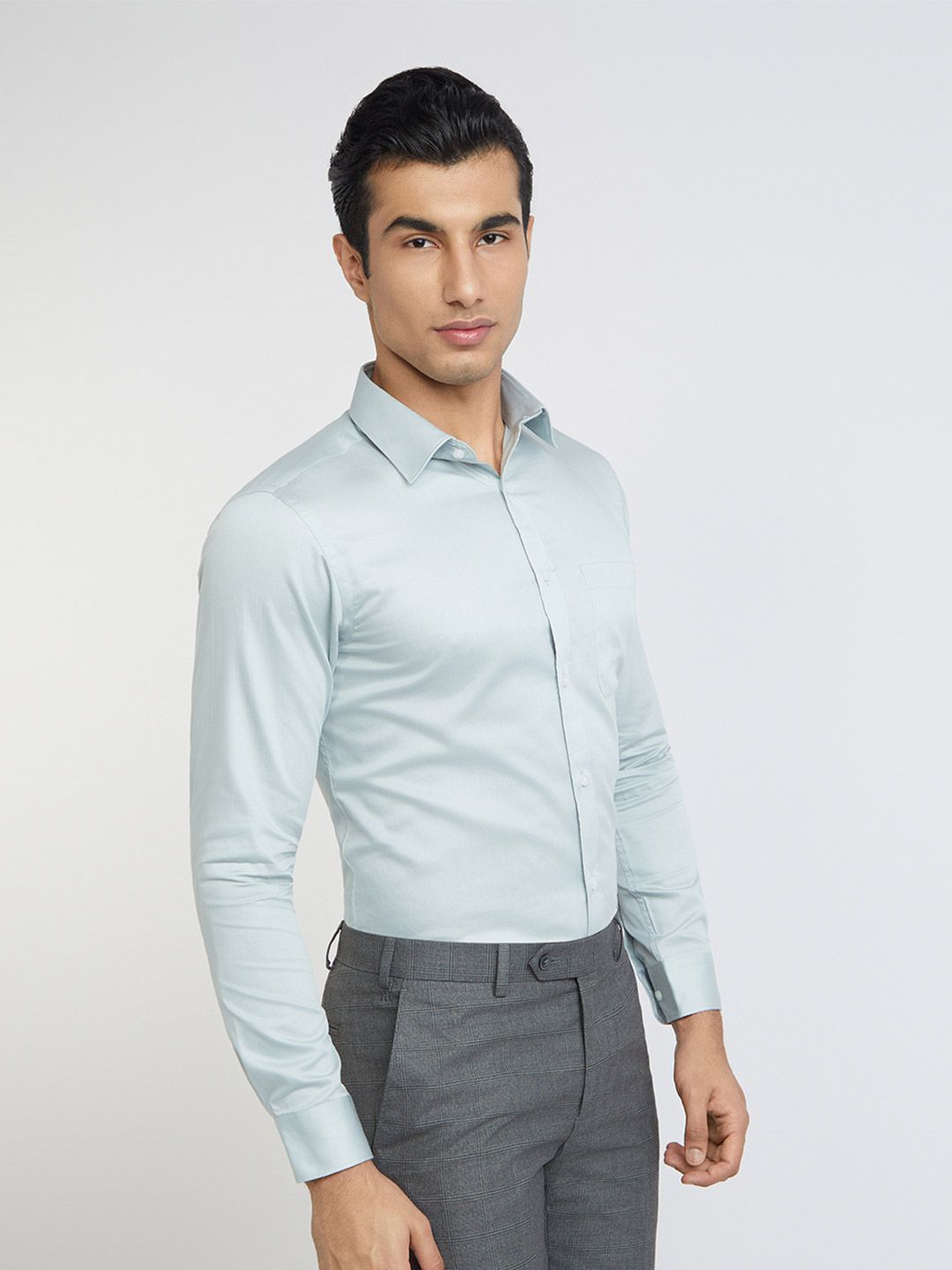 Raymond Pure Cotton Slim Fit Opaque Formal Shirt