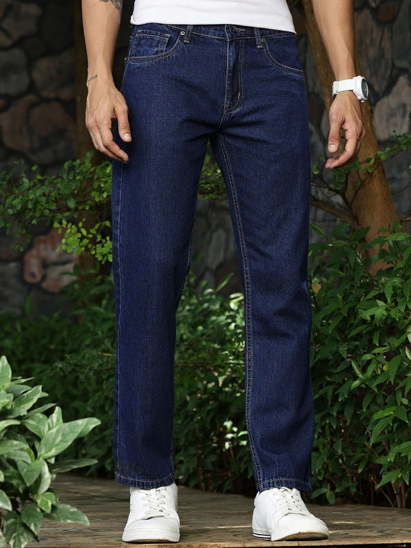 Thomas Scott Men Smart Santai Fit Mid-Rise Pure Cotton Jeans