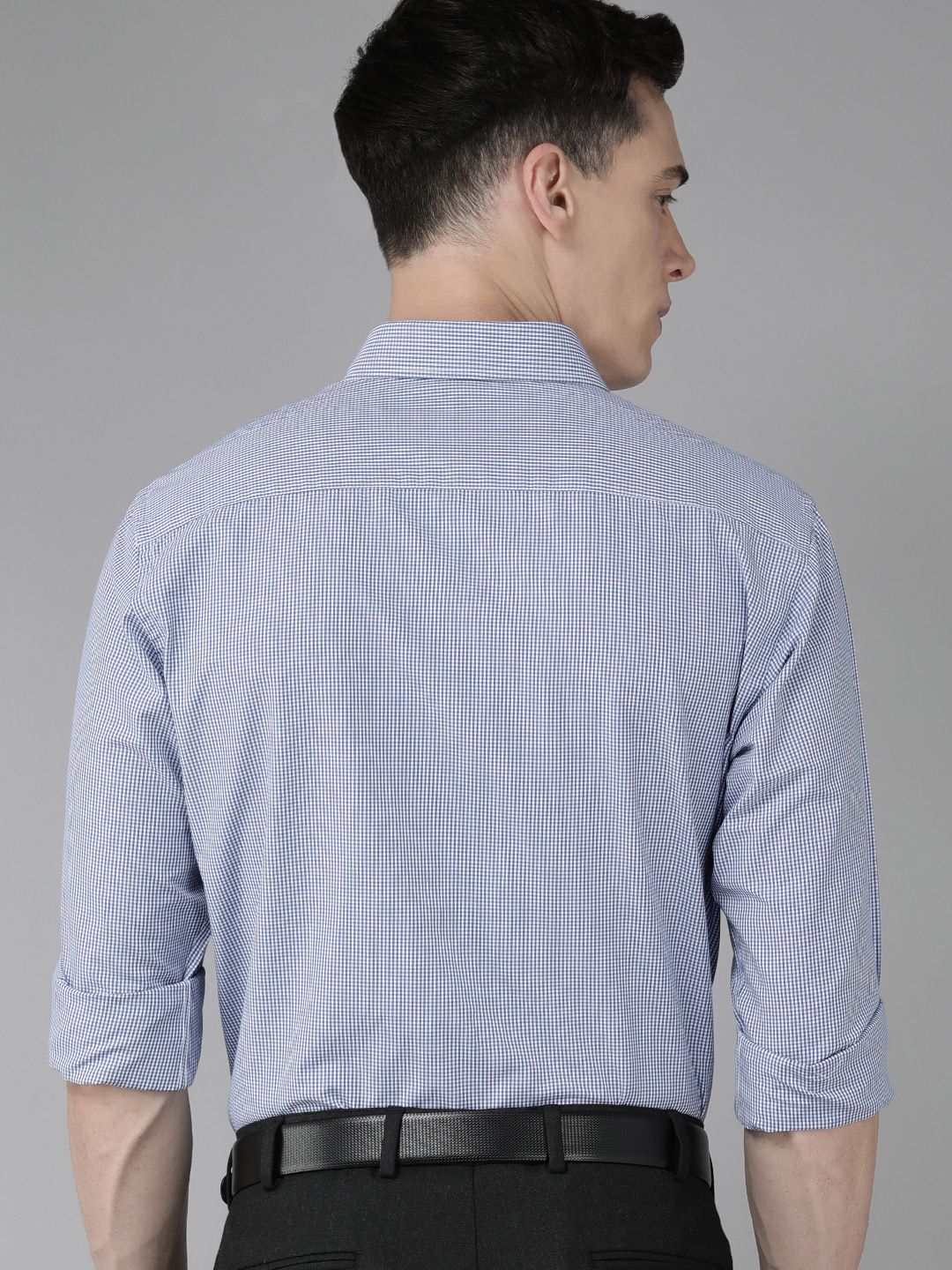 Park Avenue Men Slim Fit Micro Checks Formal Shirt