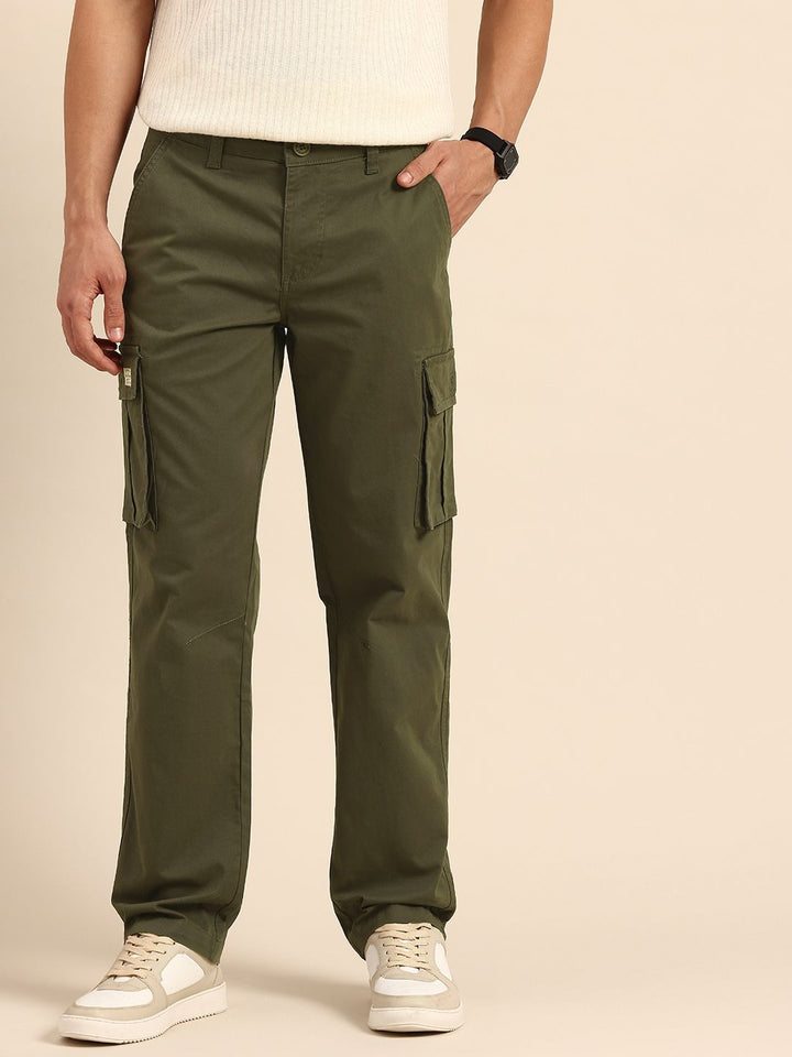 Being Human Men Slim Fit Cargos Trousers