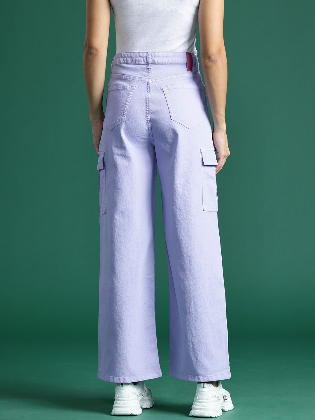 DressBerry Women Straight Fit Stretchable Cargo Jeans