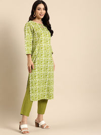 Anouk Women Ethnic Motifs Dyed Regular Pure Cotton Kurta with Trousers & Dupatta