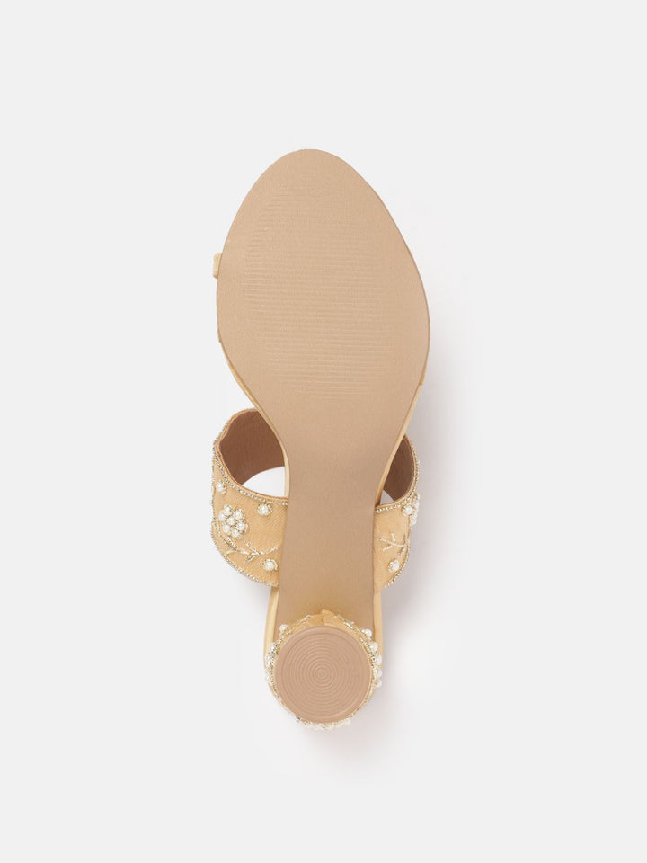 House of Pataudi Ethnic Embellished Block Heel