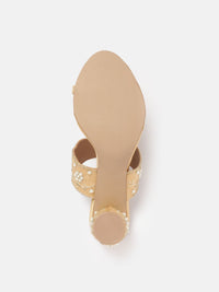 House of Pataudi Ethnic Embellished Block Heel