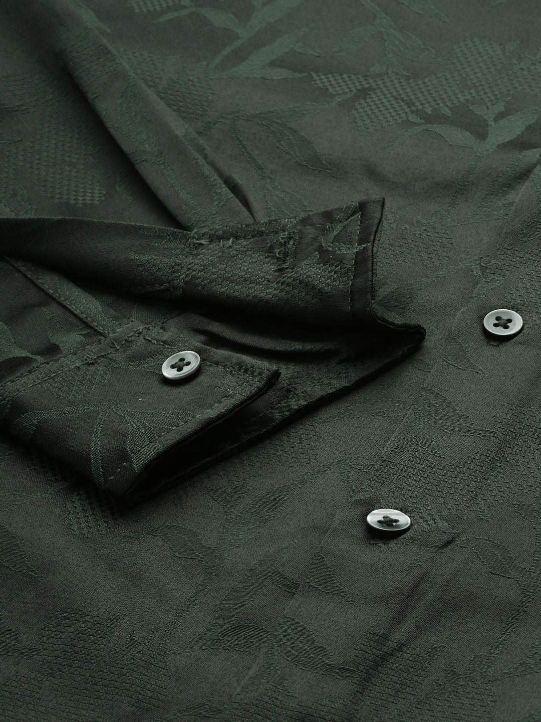 The Indian Garage Co Slim Fit Self Design Opaque Party Shirt