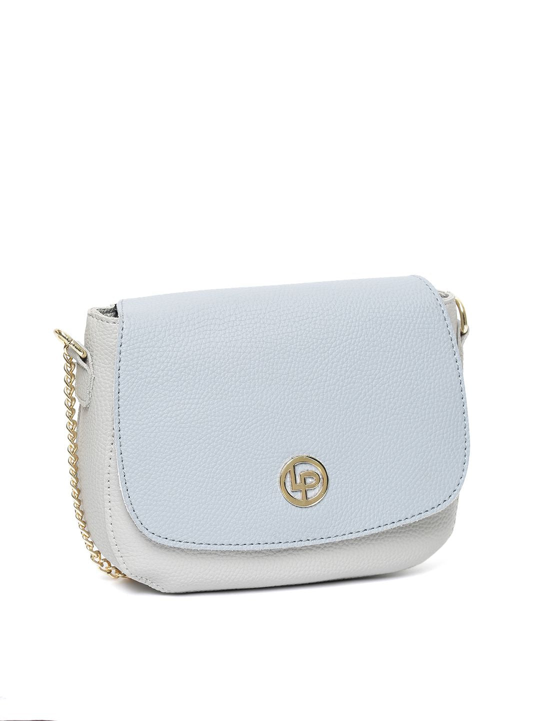 Lino Perros Grey & Blue Colourblocked Sling Bag