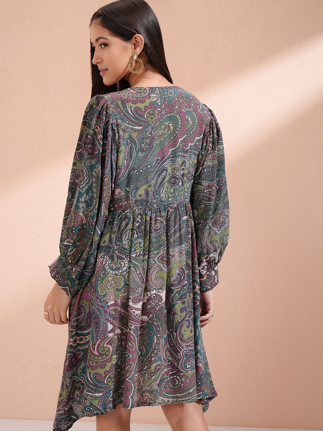 Vishudh Women Ethnic Motifs Print Fit & Flare Dress