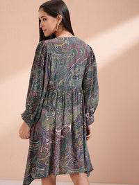 Vishudh Women Ethnic Motifs Print Fit & Flare Dress