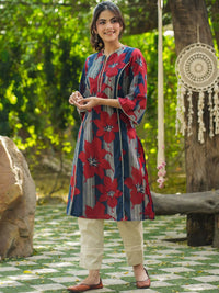 Rain &amp; Rainbow Notch Leher Bersulam Kurta Lurus