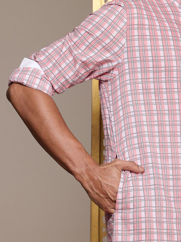 House of Pataudi  Jashn Pure Cotton Checked Kurta