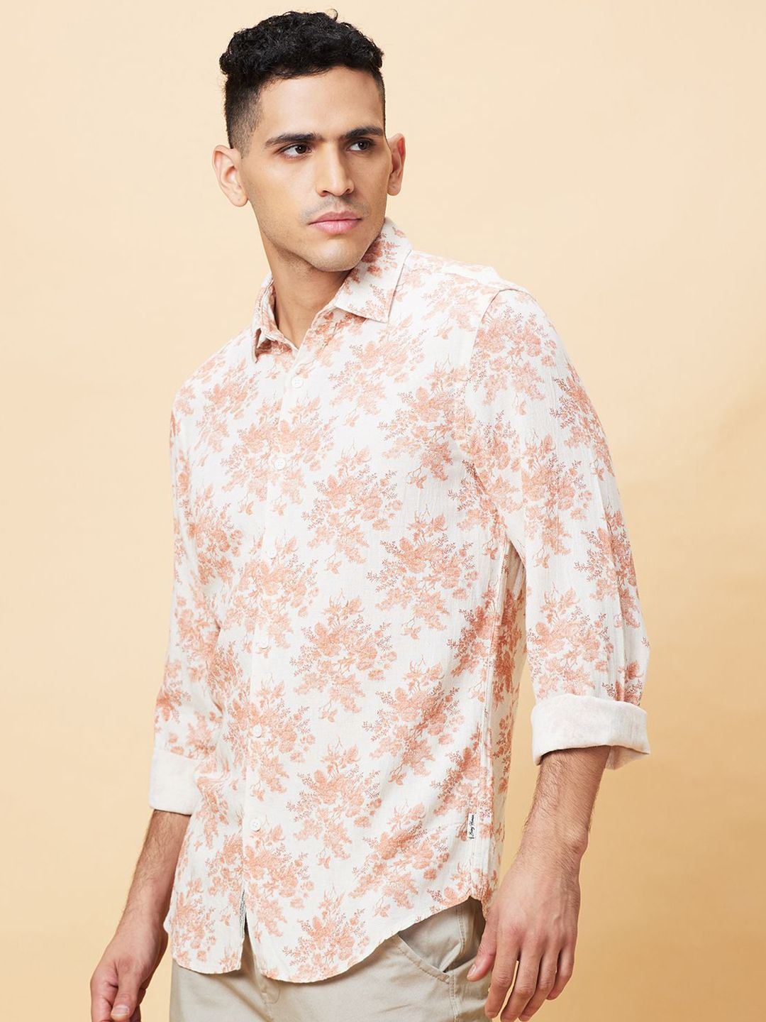Being Human Men Slim Fit Floral Opaque Printed Casual Shirt