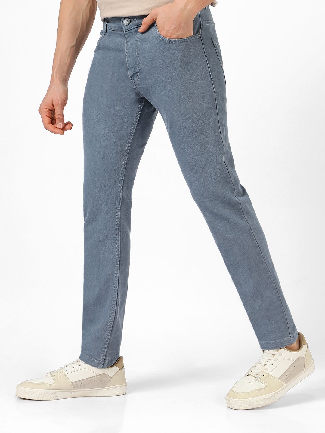 Urbano Fashion Men Grey Slim Fit Stretchable Jeans