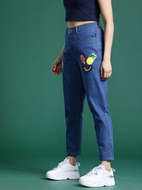 DressBerry Women Boyfriend Fit High-Rise Embellished Stretchable Jeans