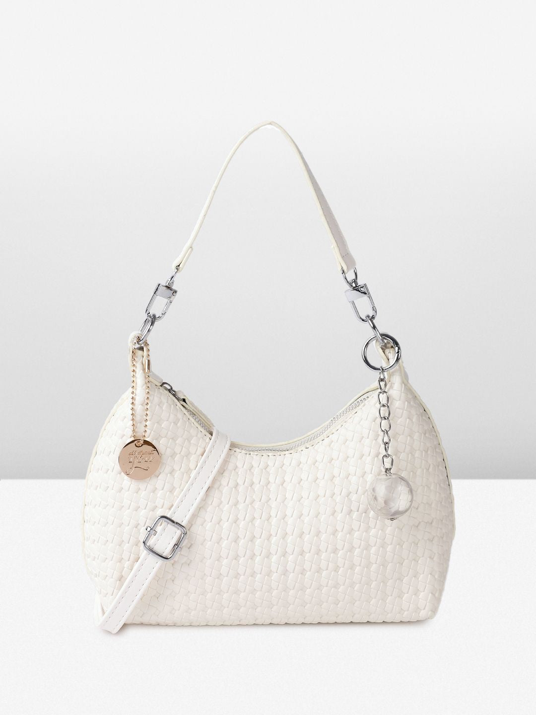 all about you Textured Structured Hobo Bag