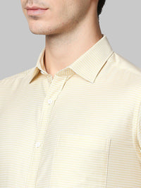 Park Avenue Men Yellow Slim Fit Cotton Formal Shirt